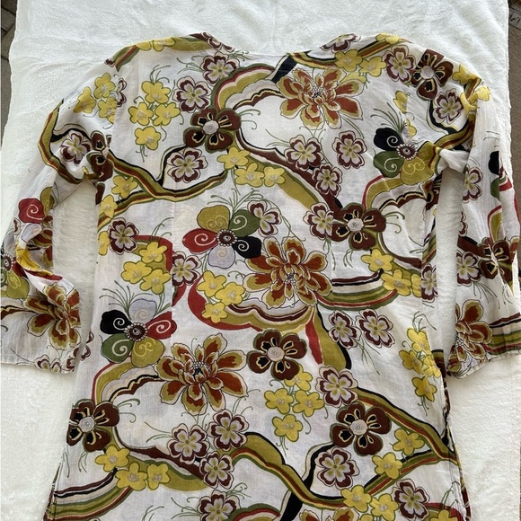 🌴 East Indies Cotton Kurti Tunic Top, Size S - Picture 7 of 9